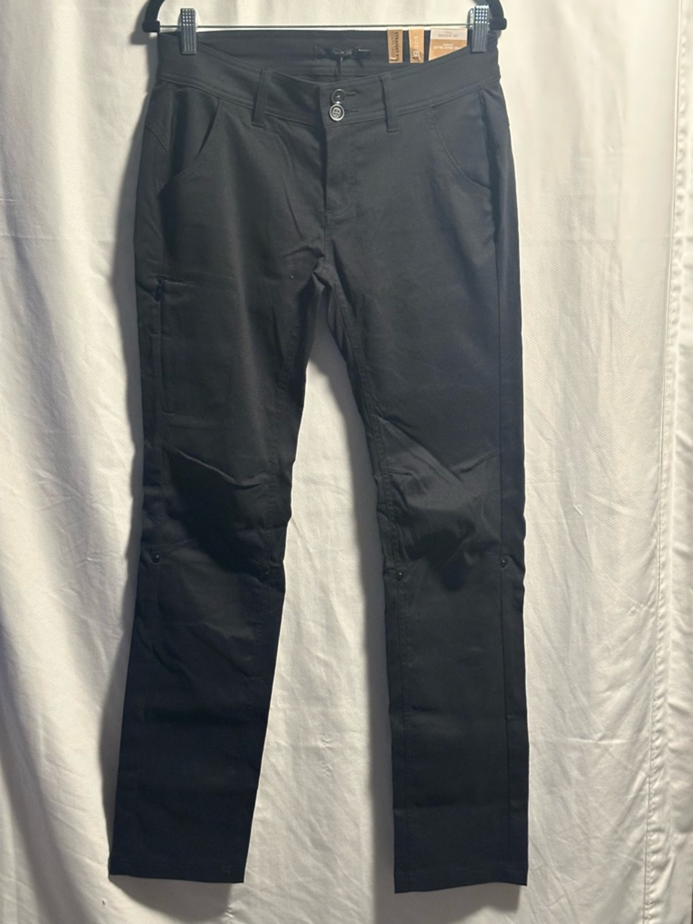 Prana Black Straight Fit Pants Womens 6 Tall 34” Inseam Outdoor
